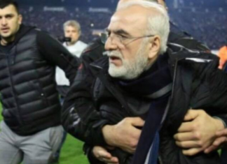 U fut i armatosur në fushë, shpallet në kërkim presidenti i PAOK-ut