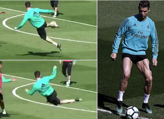 Cristiano Ronaldo shënon një tjetër gol akrobatik