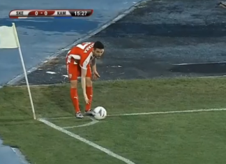 E ndihmon era, lojtari i Skënderbeut shënoi supergol nga goditja e këndit (VIDEO)