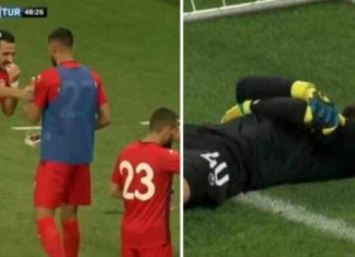 Përfaqësuesja e Tunizisë vjen me një ide brilante në Ramazan: Portieri bëhet si i lënduar, lojtarët bëjnë iftar
