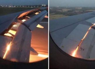 Aeroplani i kombëtares arabe në botërorin e Rusisë përfshihet nga flakët (VIDEO)