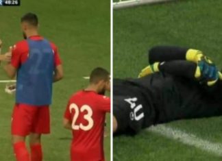 Përfaqësuesja e Tunizisë me një ide brilante gjatë Ramazanit: Portieri bën si i lënduar, lojtarët bëjnë iftar