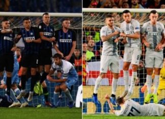 Pas Barçës, epiku Brozovic e bën gjestin e tij të famshëm edhe te gjuajta e lirë e Lazios