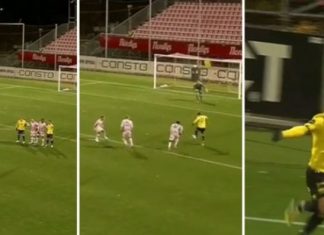 Aksion i paparë më herët në futbollin norvegjez, Shala shënon gol të bukur