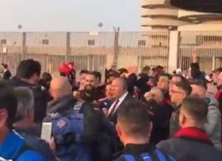 Tërbohen tifozët e Milanit, këndojnë si të çmendur para stadiumit (VIDEO)