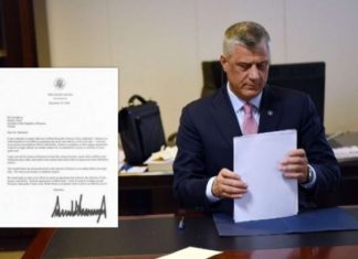 Trump – Thaçit: Ju mirëpres në Shtëpinë e Bardhë për të festuar marrëveshjen, bashkë me Vuçiqin