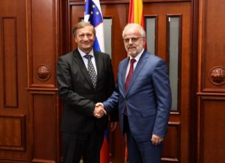 Takimi i Xhaferit me Erjavec: Sllovenia mbështet anëtarësimin e Maqedonisë në NATO dhe BE