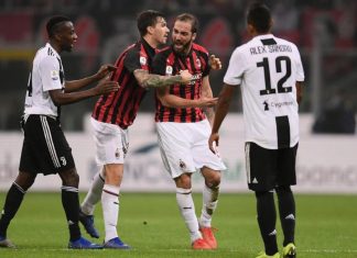 Shtanget Milani, Higuain luan ndeshjen e fundit përballë Juventusit