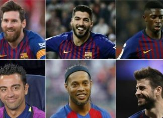 Mbretërit e Bernabeut: Messi, Suarez, Pique, Xavi, Ronaldinho dhe Dembele