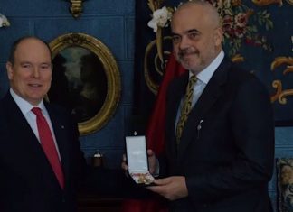 Edi Rama merr dekoratën më të lartë të Principatës në Monako