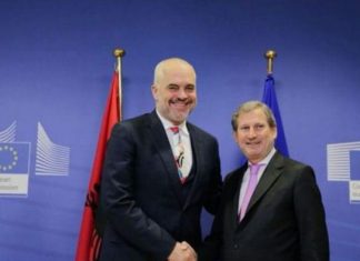 Negociatat, Rama takon komisionerin Johannes Hahn