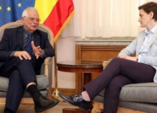 Brnabiq takon Borellin: Nuk kthehemi në dialogun me Kosovën pa u hequr taksa