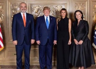 Kryeministri Rama dhe bashkëshortja përkrah çiftit Trump