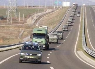 Karvani i Forcave të Sigurisë së Kosovës është nisur për ndihmë drejt zonave të prekura nga tërmeti