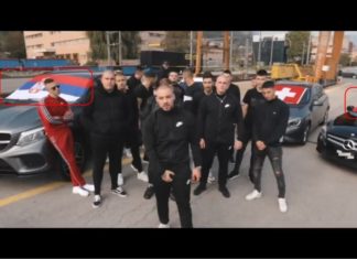 Me flamurin kuqezi në makinë, reperi serb i tërbon të gjithë (VIDEO)