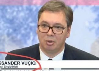 Televizioni Publik i Kosovës, Presidentin e Serbisë e paraqet si President të Shqipërisë