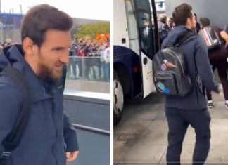 Messi mbërrin në Madrid duke çaluar pak orë para ‘El Clasicos’ (VIDEO)