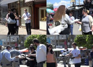 BESA shpërndan maska dhe doreza falas në Çair (FOTO)