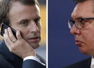 Vuçiq bisedë telefonike me Macronin para samitit Kosovë-Serbi në Uashington