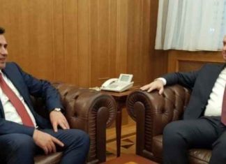 Takim mes Zoran Zaev dhe Afrim Gashit në hotel Bellvi