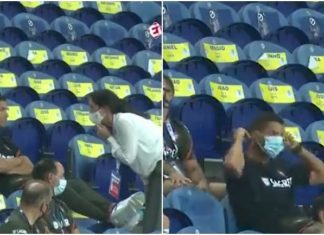 Portugalia po luante përballë Kroacisë por vëmendja për disa minuta kaloi te Ronaldo që ishte pa maskë në stadium (VIDEO)