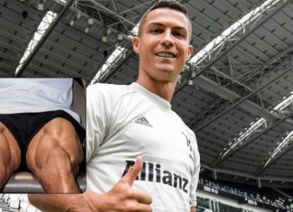 Ronaldo i shtang tifozët me muskujt e këmbëve