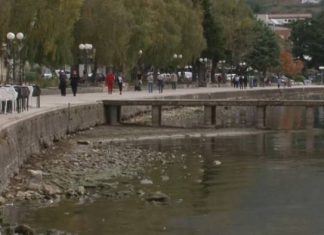 Niveli i ujit në Liqenin e Ohrit, në gjendje alarmante