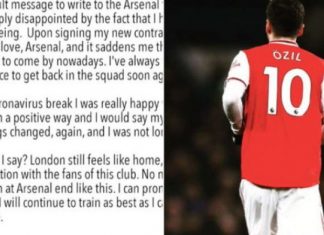 Letra emocionale e Mesut Ozilit pasi u la jashtë listës së Arsenalit për ndeshjet e Ligës Premier