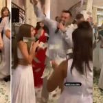 Bes Kallaku dhe Mateus Frroku “mbulohen” me para në dasmën shqiptare, këngëtari i mbledh me fshesë (VIDEO)