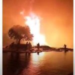 Pamjet e frikshme nga zjarret në Greqi, momenti kur hoteli “përpihet” nga flakët (VIDEO)