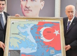 Harta që po tërbon Athinën: edhe Kreta është turke