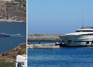 Fundoset jahti superluksoz në Mykonos (VIDEO)