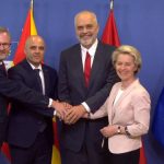 Rama dhe Kovaçevski në Bruksel, priten nga Von der Leyen (VIDEO)