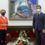 Von der Leyen arrin sot në Maqedoninë e Veriut, pritet nga Pendarovski