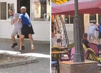 Politikanët serbë kapen keq në qendër të qytetit Apatin, për shkak të mospajtimeve rreth Kosovës (VIDEO)