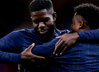 Umtiti përshëndetet me lojtarët e Barçës, Ansu Fati ka një mesazh për mbrojtësin