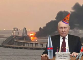 Hedhja në erë e urës së vetme që lidh Krimenë me Rusinë, ushtaraku ukrainas: Urime ditëlindja Putin