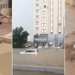 Situatë e keqe, uji merr para çdo gjë, rrugët kthehen në lumenj në Arabinë Saudite