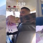 ‘Çmendet’ këngëtari shqiptar, hedh shuma të mëdha parash nga helikopteri (VIDEO)