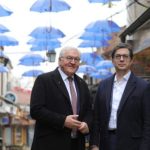 Presidenti gjerman në çaj dhe bakllava në Çarshinë e Shkupit