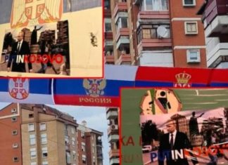 Tensione në veri, në Mitrovicë shfaqen posterët ‘Putini në Kosovë’