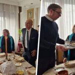 “Na nderuat familjen”, Vuçiç pret me tabaka në dorë ministrin grek në shtëpinë e tij