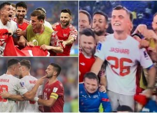 Graniti i Kosovës feston me fanellën e Jasharit pas fitores ndaj serbëve