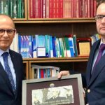 Rektori Ahmeti pritet nga rektori i Universitetit të Tiranës Prof. Dr. Artan Hoxha
