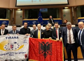 Bruksel, Parlamenti Europian i jep Tiranës titullin ‘Qyteti Europian i Sportit 2023’, Veliaj dhe Balla: Një super sukses për Tiranën