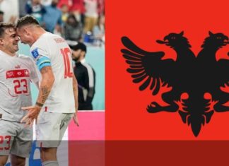 Xhaka dhe Shaqiri bëjnë shqiponjën me trup në ndeshjen Serbi-Zvicër
