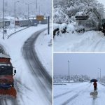 Bora paralizon Kroacinë: Rrugët mbulohen me borë, trafiku bllokohet në disa pjesë të vendit (VIDEO)