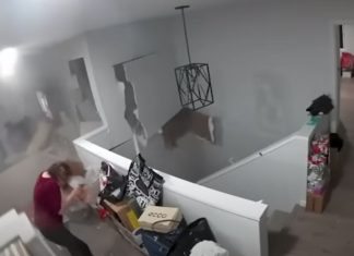 Pamje të frikshme, copa e shkëmbit shkëputet dhe futet brenda në shtëpi (VIDEO)