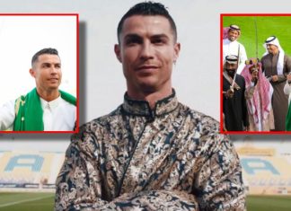 Ronaldo me veshje tradicionale të Arabisë Saudite për të festuar themelimin e klubit