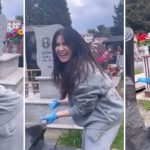 U shfaq duke qeshur dhe kërcyer para varrit, Megi Pojani reagon pas kritikave: Kjo është mënyra ime si e ndërtoj komunikimin me stërgjyshen
